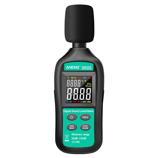 GN101 Digital Noise Meter Measurement 35-135db Intelligent Sound Level Meter Decibel Monitor Logger Diagnostic-Tool