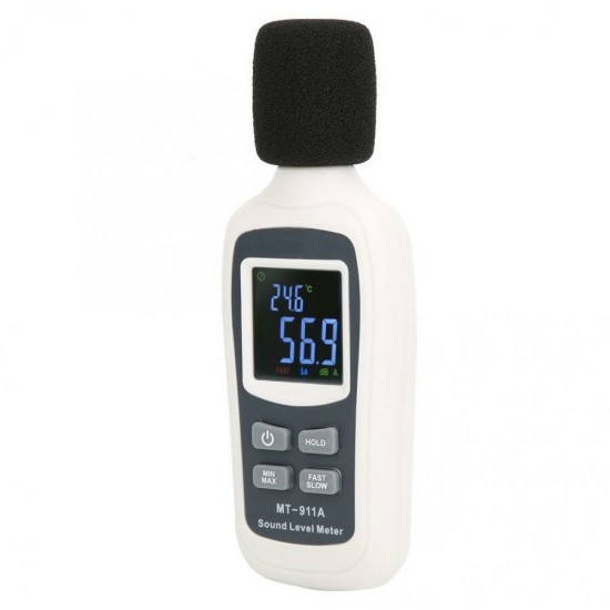MT-911A 35~135dB Sound Level Meter Digital Voice Tester Noise Decibel Monitor dB Meter Color LCD Display with Backlight