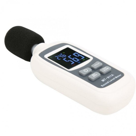 MT-911A 35~135dB Sound Level Meter Digital Voice Tester Noise Decibel Monitor dB Meter Color LCD Display with Backlight