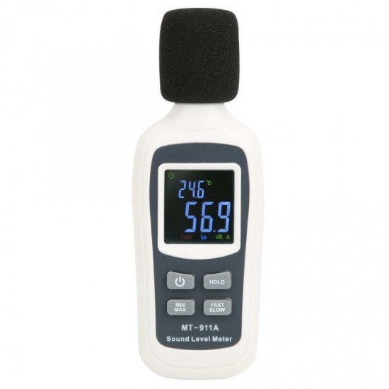 MT-911A 35~135dB Sound Level Meter Digital Voice Tester Noise Decibel Monitor dB Meter Color LCD Display with Backlight