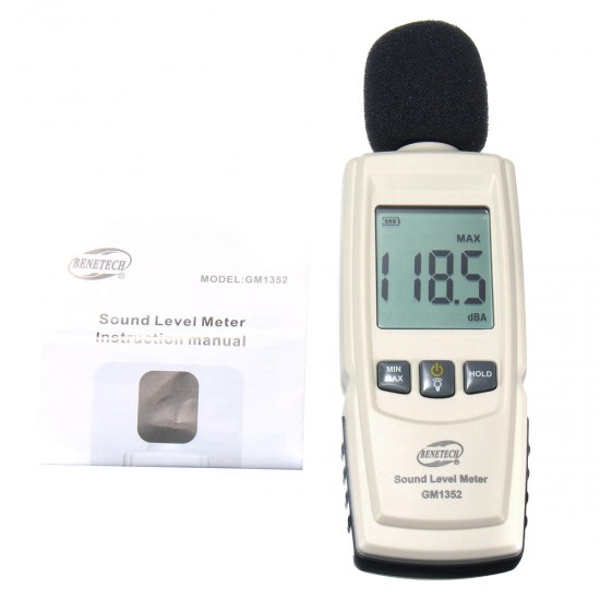 LCD Sound Pressure Level Decibel Noise Meter Tester Measurement 30~130dB