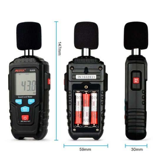 SL620 Decibel Meter Audio Level Meter Logger 30-135dB Noise Measurement Sound Level Meter Detector Diagnostic Tool