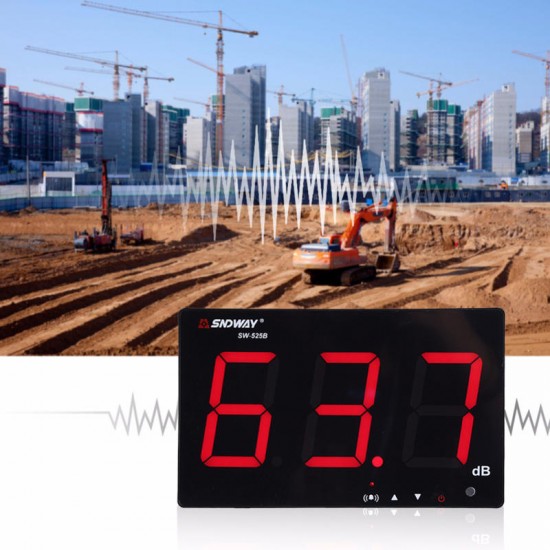 SW-525B Digital Sound Level Meter Noise Decibel Meter 30~130dB Large Display