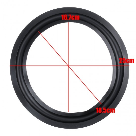 10 inch Black Soft Speaker Rubber Surrounds Horn Ring Repair Kit