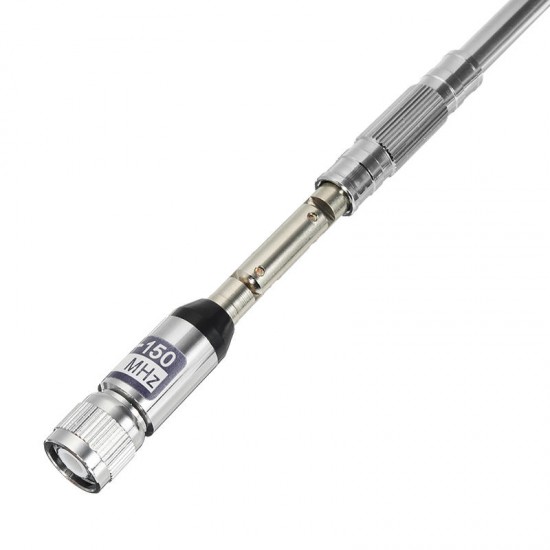 1150mm Stainless Steel VHF FM Telescopic TNC Antenna 76-108MHz for Radio Transmitter