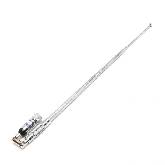 1150mm Stainless Steel VHF FM Telescopic TNC Antenna 76-108MHz for Radio Transmitter