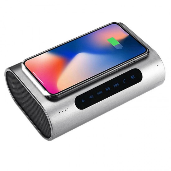 2 In 1 Portable Wireless Charger bluetooth Speaker Stereo Noise Reduction Headset With Power Bank