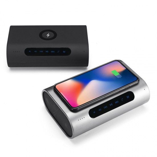 2 In 1 Portable Wireless Charger bluetooth Speaker Stereo Noise Reduction Headset With Power Bank