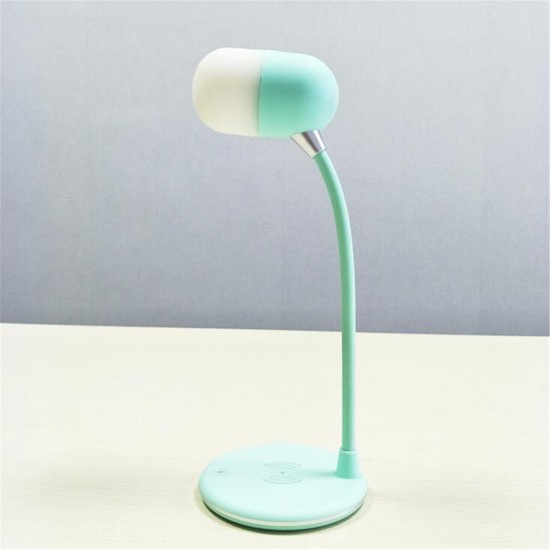 4 in 1 LED Desk Lamp Wireless Charging 3 Mode Touch Headset With bluetooth HD Music Speaker 4 in 1 LED Desk Lamp Wireless Charging 3 Mode Touch Headset With bluetooth HD Music Speaker