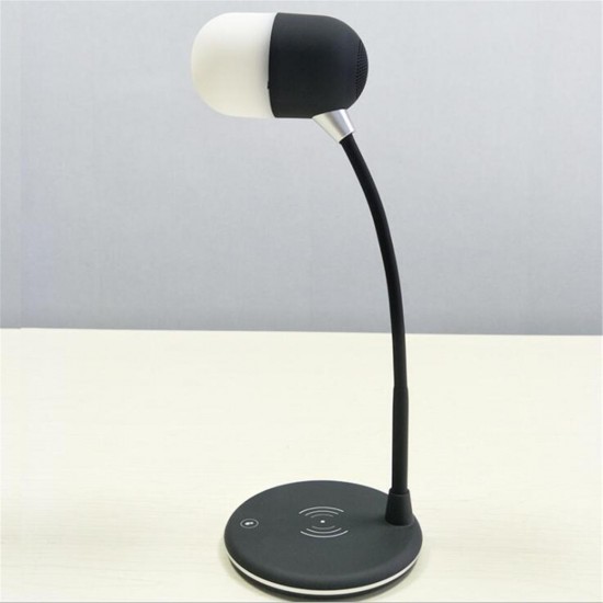 4 in 1 LED Desk Lamp Wireless Charging 3 Mode Touch Headset With bluetooth HD Music Speaker 4 in 1 LED Desk Lamp Wireless Charging 3 Mode Touch Headset With bluetooth HD Music Speaker