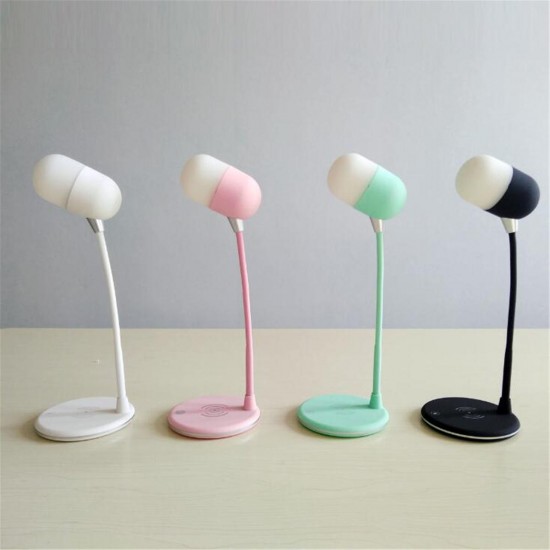 4 in 1 LED Desk Lamp Wireless Charging 3 Mode Touch Headset With bluetooth HD Music Speaker 4 in 1 LED Desk Lamp Wireless Charging 3 Mode Touch Headset With bluetooth HD Music Speaker