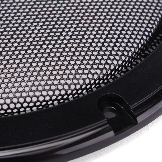 6.5 Inch Speaker Cover Decorative Circle Metal Mesh Grille Black Gold Decor