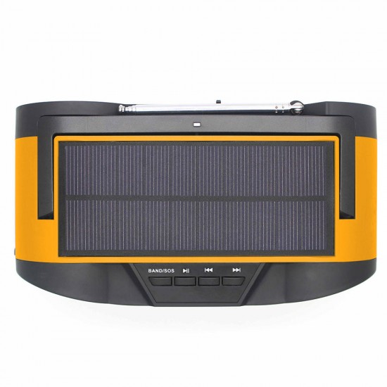 AM FM NOAA Weather Radio Solar Crank Emergency Flashlight Rechargeable Power Bank for iPhone Huawei Mobile Phone
