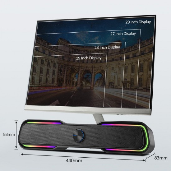 Computer Game Speaker PC Speaker Gaming Wired Desktop Computer Sound Bar with Stereo Sound Colorful LED Light Computer Game Speaker PC Speaker Gaming Wired Desktop Computer Sound Bar with Stereo Sound Colorful LED Light