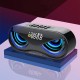 10W Creative Wireless bluetooth 5.0 Speaker Dual Units LED Display Alarm Clock FM Radio TF Card Stereo Speaker with Mic