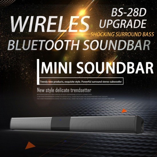 BS-28D 20W bluetooth Speaker TV Soundbar Home Theater HiFi 3D Surround Heavy Bass FM Raido TF Card AUX Speakers for TV Computer PS4 Phone BS-28D 20W bluetooth Speaker TV Soundbar Home Theater HiFi 3D Surround Heavy Bass FM Raido TF Card AUX Speakers for TV Computer PS4 Phone