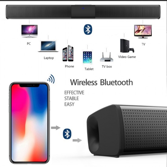 BS-28D 20W bluetooth Speaker TV Soundbar Home Theater HiFi 3D Surround Heavy Bass FM Raido TF Card AUX Speakers for TV Computer PS4 Phone BS-28D 20W bluetooth Speaker TV Soundbar Home Theater HiFi 3D Surround Heavy Bass FM Raido TF Card AUX Speakers for TV Computer PS4 Phone