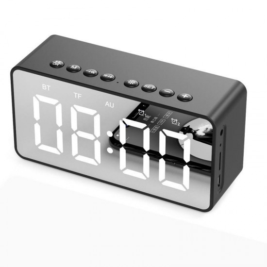 BT506 Wireless bluetooth 5.0 Speaker LED Display Dual Alarm Clock TF Card 4D Bass Stereo Speaker with Mic BT506 Wireless bluetooth 5.0 Speaker LED Display Dual Alarm Clock TF Card 4D Bass Stereo Speaker with Mic