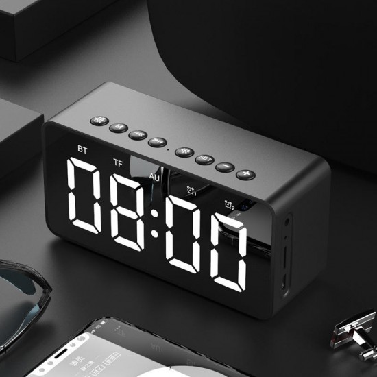 BT506 Wireless bluetooth 5.0 Speaker LED Display Dual Alarm Clock TF Card 4D Bass Stereo Speaker with Mic BT506 Wireless bluetooth 5.0 Speaker LED Display Dual Alarm Clock TF Card 4D Bass Stereo Speaker with Mic