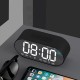 P1 Portable Wireless bluetooth Speaker LED Display Mirror Alarm Clock Subwoofer with Mic