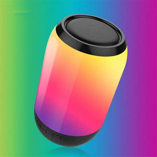 Portable Colorful LED Light Wireless bluetooth Speaker HiFi FM Radio TF Card Dual Bass Subwoofer with Mic Portable Colorful LED Light Wireless bluetooth Speaker HiFi FM Radio TF Card Dual Bass Subwoofer with Mic