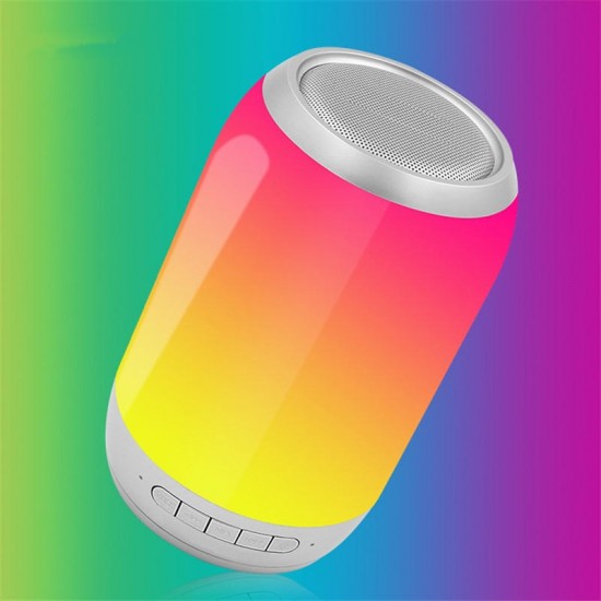 Portable Colorful LED Light Wireless bluetooth Speaker HiFi FM Radio TF Card Dual Bass Subwoofer with Mic Portable Colorful LED Light Wireless bluetooth Speaker HiFi FM Radio TF Card Dual Bass Subwoofer with Mic