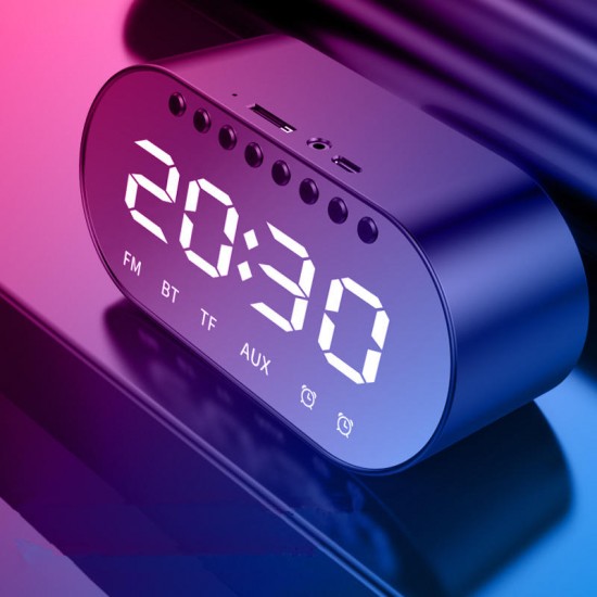 T1 Wireless bluetooth Speaker Dual Drivers Dual Alarm Clock LED Display FM Radio TF Card Heavy Bass Stereo Speaker with Mic T1 Wireless bluetooth Speaker Dual Drivers Dual Alarm Clock LED Display FM Radio TF Card Heavy Bass Stereo Speaker with Mic