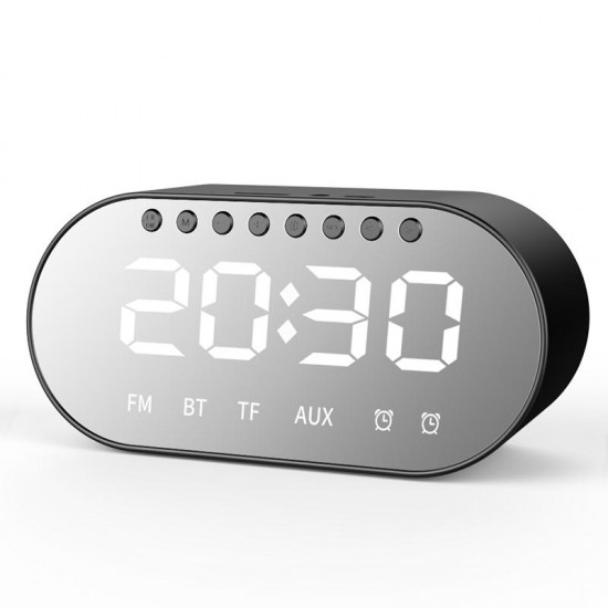 T1 Wireless bluetooth Speaker Dual Drivers Dual Alarm Clock LED Display FM Radio TF Card Heavy Bass Stereo Speaker with Mic T1 Wireless bluetooth Speaker Dual Drivers Dual Alarm Clock LED Display FM Radio TF Card Heavy Bass Stereo Speaker with Mic