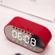 T1 Wireless bluetooth Speaker Dual Drivers Dual Alarm Clock LED Display FM Radio TF Card Heavy Bass Stereo Speaker with Mic