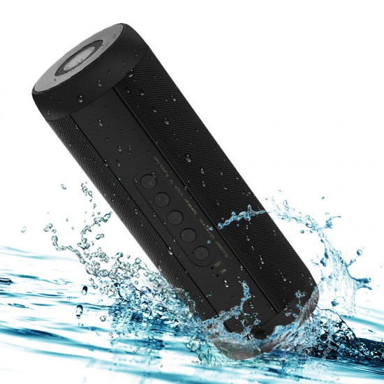 T2 Wireless bluetooth Speaker Dual Units Outdoors Bass Soundbar TF Card LED Flashlight Waterproof Subwoofer with Mic