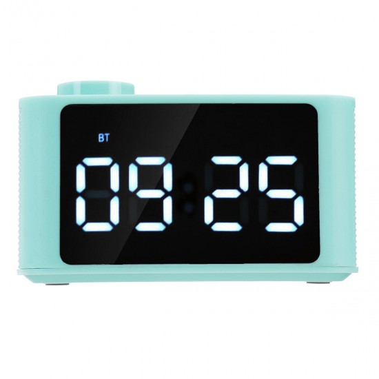 Wireless bluetooth 5.0 Speaker LED Display Alarm Clock FM Radio TF Card Handsfree Speaker