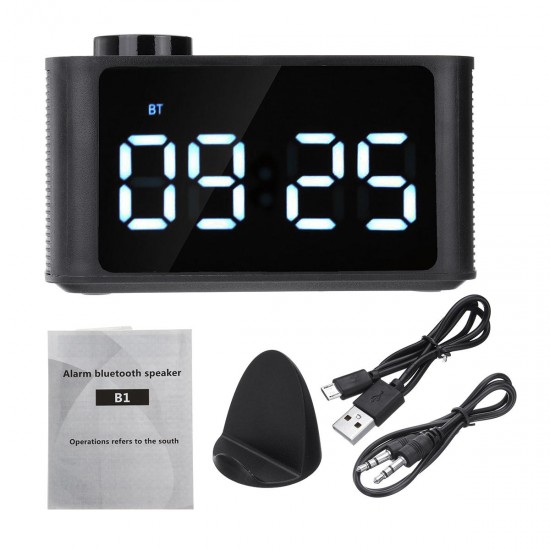 Wireless bluetooth 5.0 Speaker LED Display Alarm Clock FM Radio TF Card Handsfree Speaker Wireless bluetooth 5.0 Speaker LED Display Alarm Clock FM Radio TF Card Handsfree Speaker