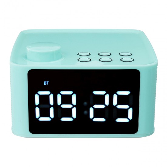 Wireless bluetooth 5.0 Speaker LED Display Alarm Clock FM Radio TF Card Handsfree Speaker