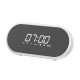 E09 Wireless bluetooth Speaker HiFi Dual Units Dual Alarm Clock LED Display Light FM Radio TF Card Speaker with Mic