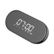 E09 Wireless bluetooth Speaker HiFi Dual Units Dual Alarm Clock LED Display Light FM Radio TF Card Speaker with Mic