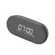 E09 Wireless bluetooth Speaker HiFi Dual Units Dual Alarm Clock LED Display Light FM Radio TF Card Speaker with Mic