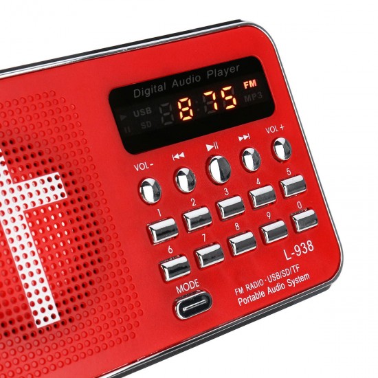 Bible AUX U-disk TF SD Card Audio MP3 Music Player Portable Mini FM Radio Speakers For Elders Gift