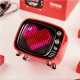 Wireless bluetooth 5.0 Retro TV Speaker Portable TF Card Small Alarm Clock Mini APP Small Stereo Speaker