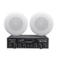 Dual Microphone Input Remote Control One for Two bluetooth Amplifier with Ceiling Speaker Set