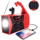 Emergency NOAA Solar Hand Crank Weather Radio AM FM LED Flashlight SOS USB 2000mAh Power Bank
