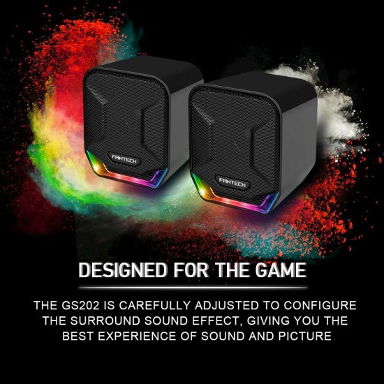 GS202 Mini Magnet-free 3.5mm USB Plug RGB Lightning PUBG LOL FPS Gaming Stereo Music Speaker GS202 Mini Magnet-free 3.5mm USB Plug RGB Lightning PUBG LOL FPS Gaming Stereo Music Speaker