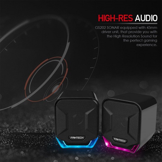 GS202 Mini Magnet-free 3.5mm USB Plug RGB Lightning PUBG LOL FPS Gaming Stereo Music Speaker GS202 Mini Magnet-free 3.5mm USB Plug RGB Lightning PUBG LOL FPS Gaming Stereo Music Speaker