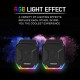 GS202 Mini Magnet-free 3.5mm USB Plug RGB Lightning PUBG LOL FPS Gaming Stereo Music Speaker