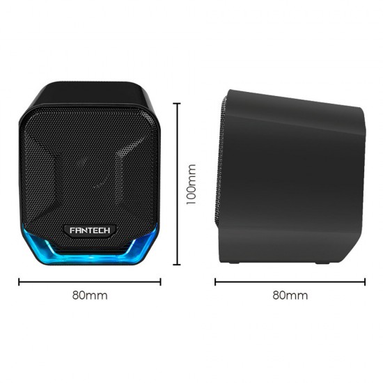 GS202 Mini Magnet-free 3.5mm USB Plug RGB Lightning PUBG LOL FPS Gaming Stereo Music Speaker