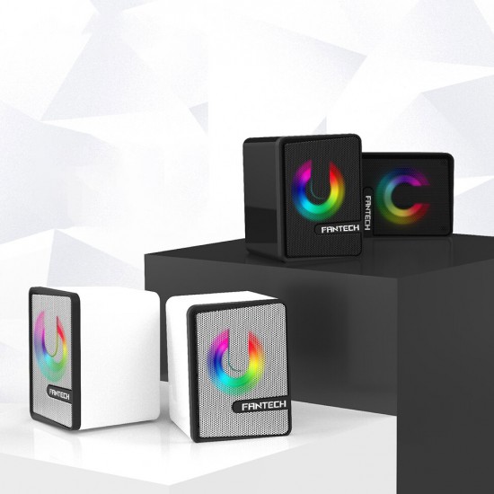 GS203 Portable Mini Magnet-free 3.5mm USB Plug RGB Lightning PUBG LOL FPS Gaming Subwoofer Bass Music Speaker GS203 Portable Mini Magnet-free 3.5mm USB Plug RGB Lightning PUBG LOL FPS Gaming Subwoofer Bass Music Speaker