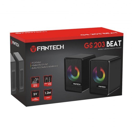 GS203 Portable Mini Magnet-free 3.5mm USB Plug RGB Lightning PUBG LOL FPS Gaming Subwoofer Bass Music Speaker