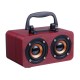 FT-4002 Wooden Wireless bluetooth Speaker Dual Driver TF Card Stereo Bass Subwoofer with Mic with Phone Holder