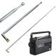 Full-channel AM FM Radio Telescopic Antenna Replacement 63cm Length 4 Sections