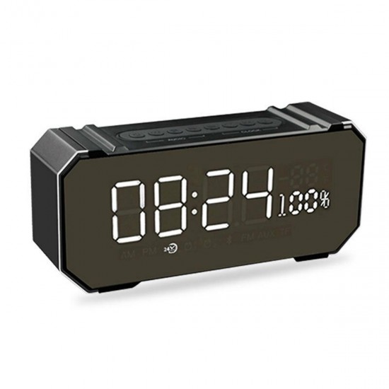 GS707 Wireless LED bluetooth 4.2 Speaker Soundbar Alarm Clock USB TF AUX FM Radio Receiver