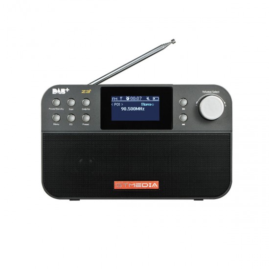 Z3 DAB+ FM RDS Full Band Digital Radio 60 Preset Stations 2.4inch TFT Display Upgrade Version